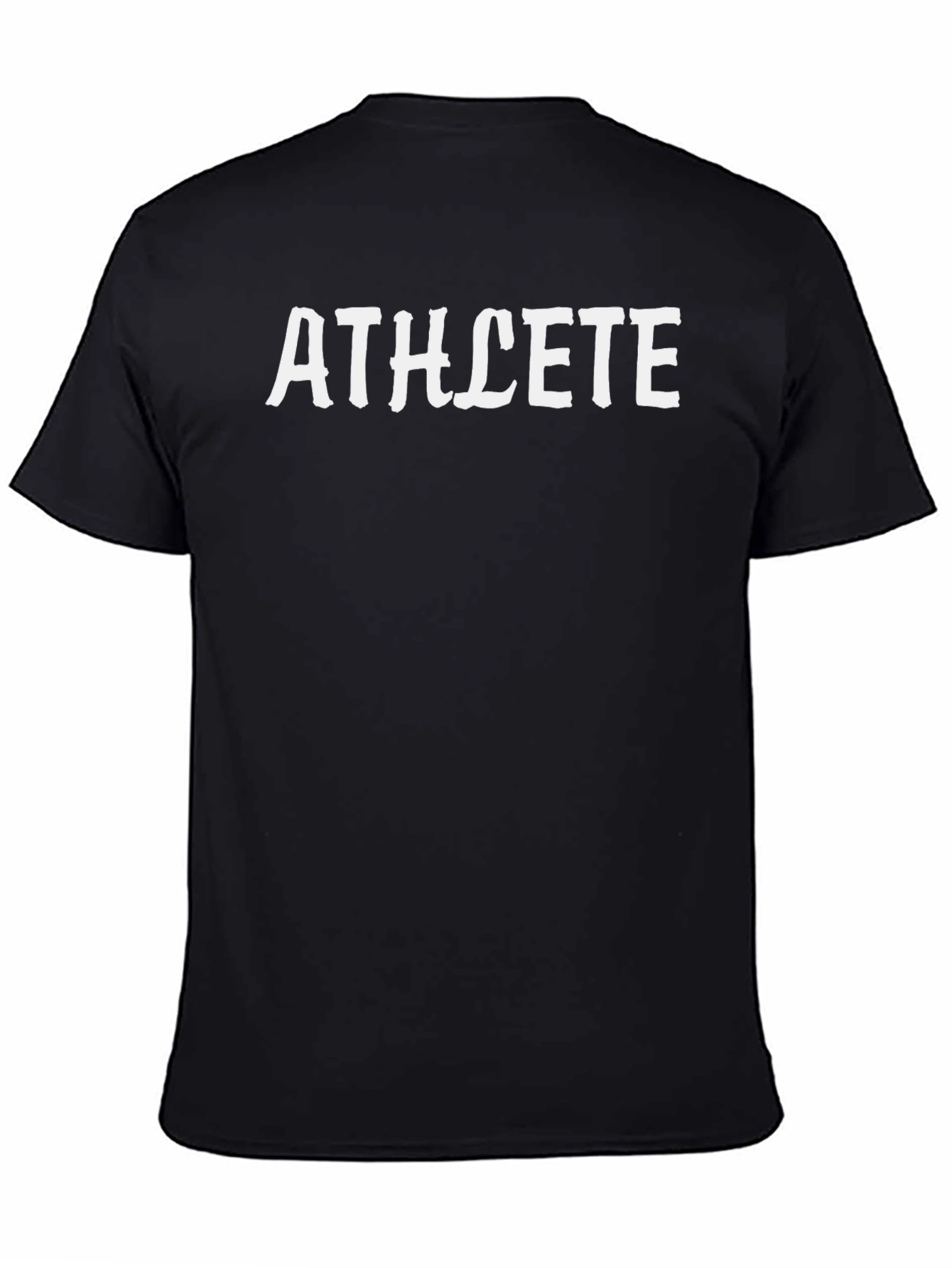 Athlete Graphic T-Shirt - Black Cotton Tee