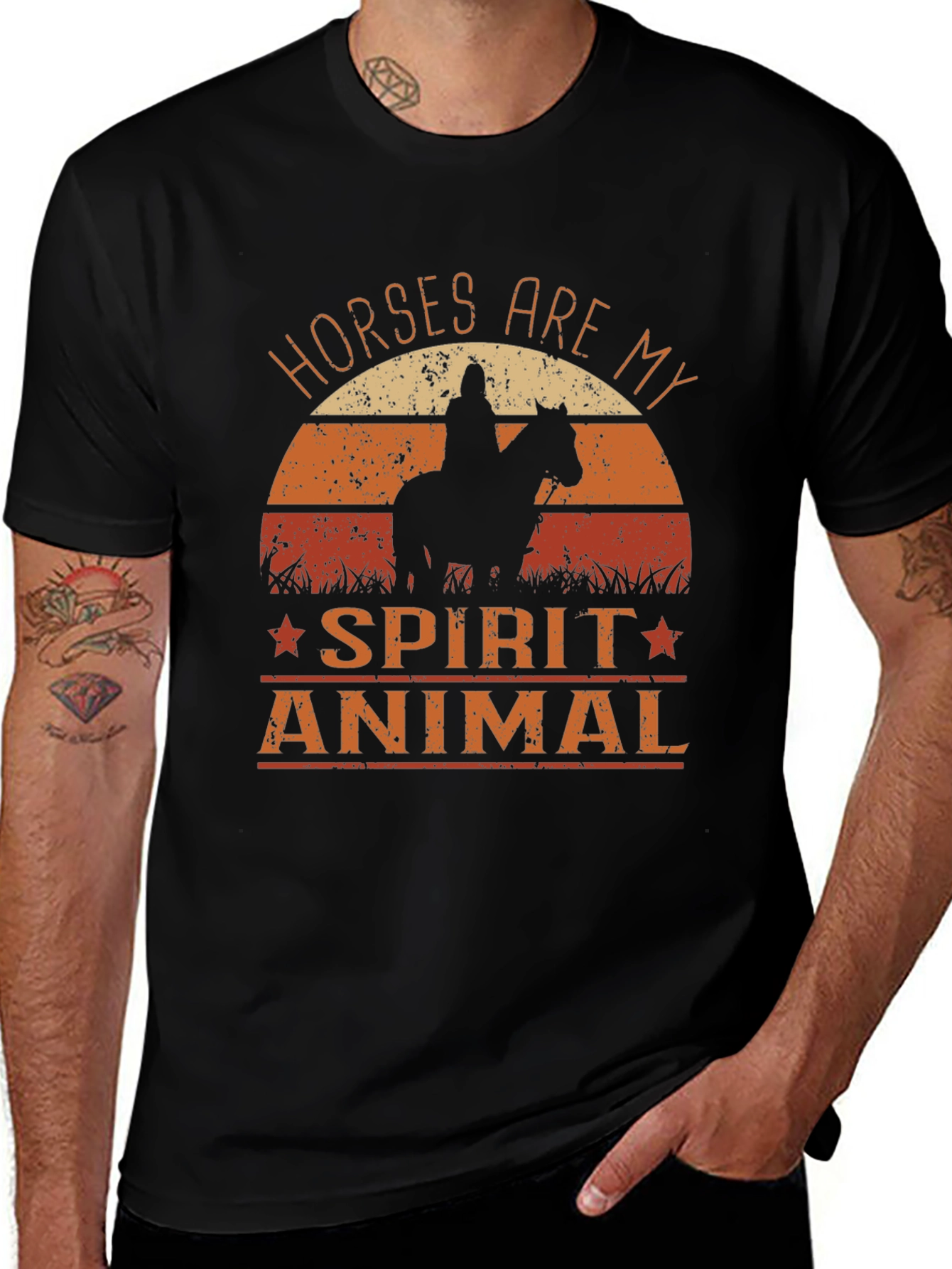 Horses Are My Spirit Animal Graphic T-Shirt