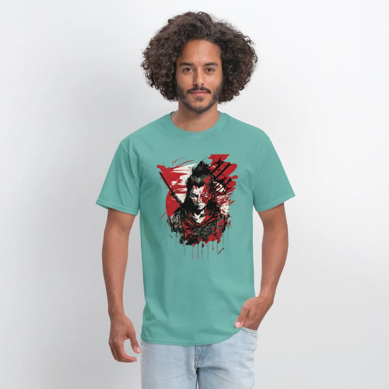 Samurai Warrior - Intense Blood Splatter Art