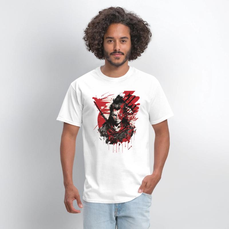 Samurai Warrior - Intense Blood Splatter Art
