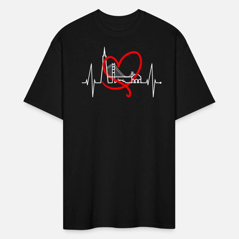 San Francisco Skyline Heartbeat California Lover