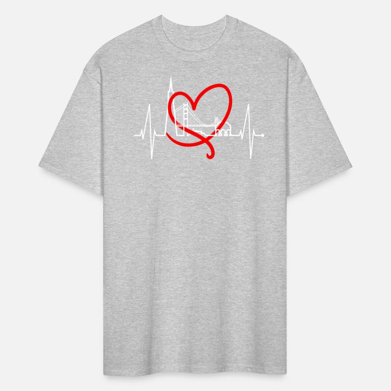 San Francisco Skyline Heartbeat California Lover