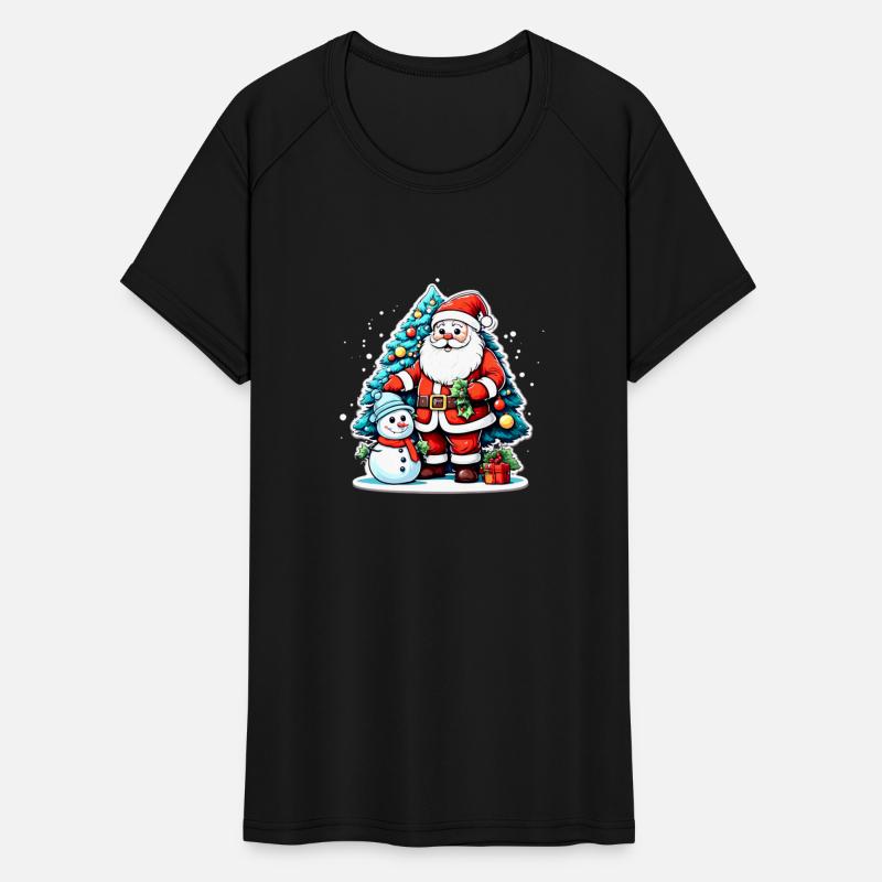 Santa Claus with Snowman and Decorated.
