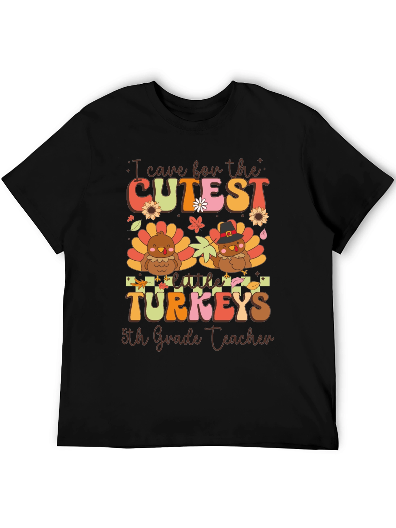 Cute Thanksgiving 5th Grade Teacher T-Shirt