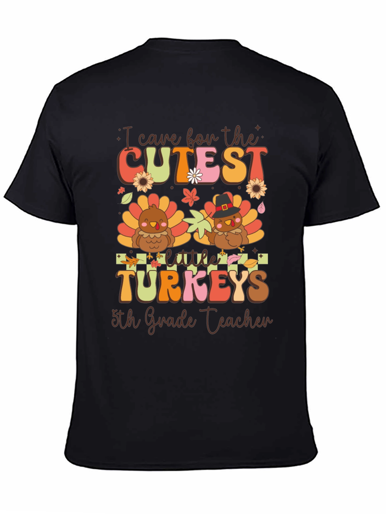 Cute Thanksgiving 5th Grade Teacher T-Shirt