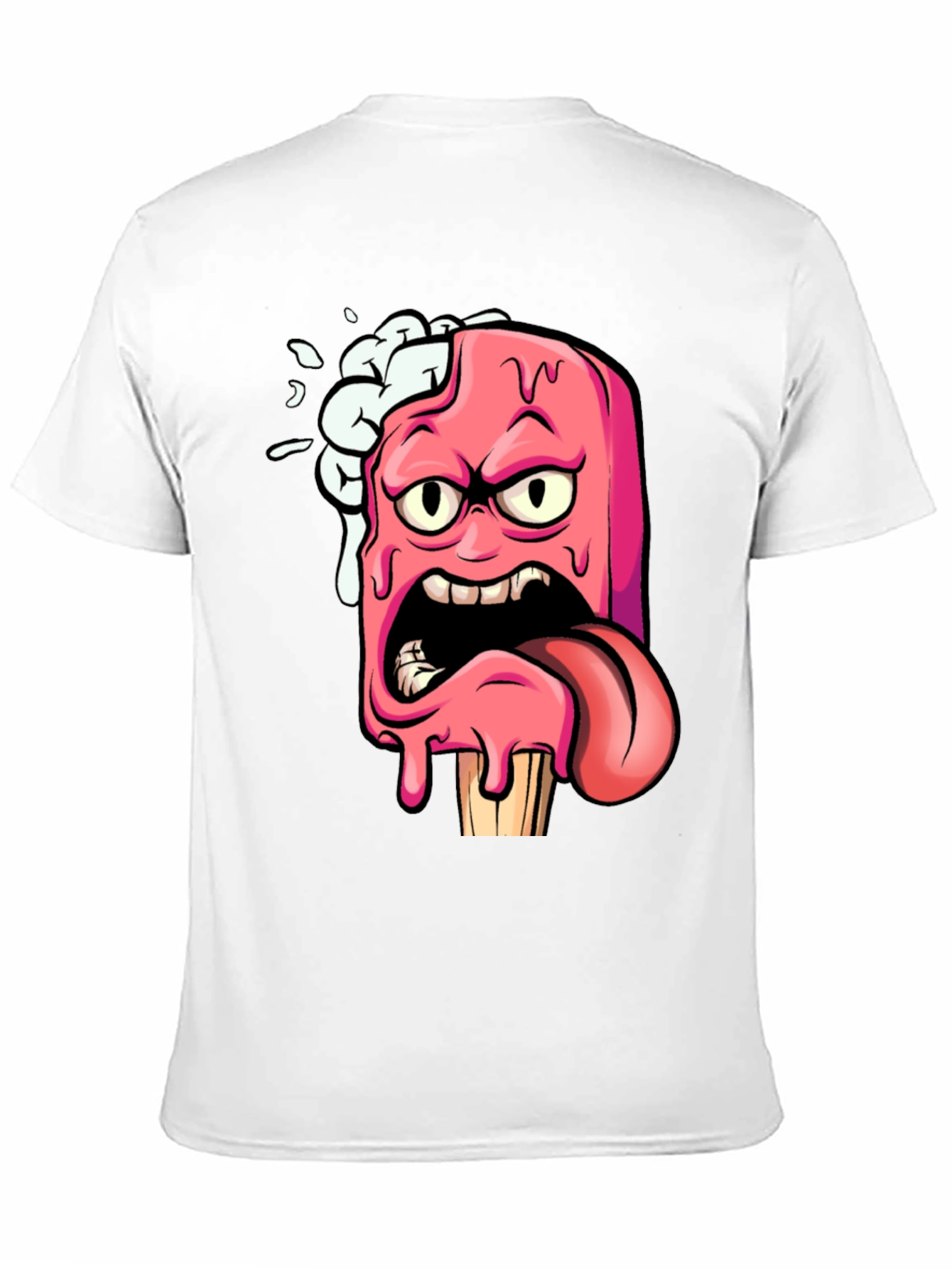 Melting Cartoon Ice Cream Graphic T-Shirt