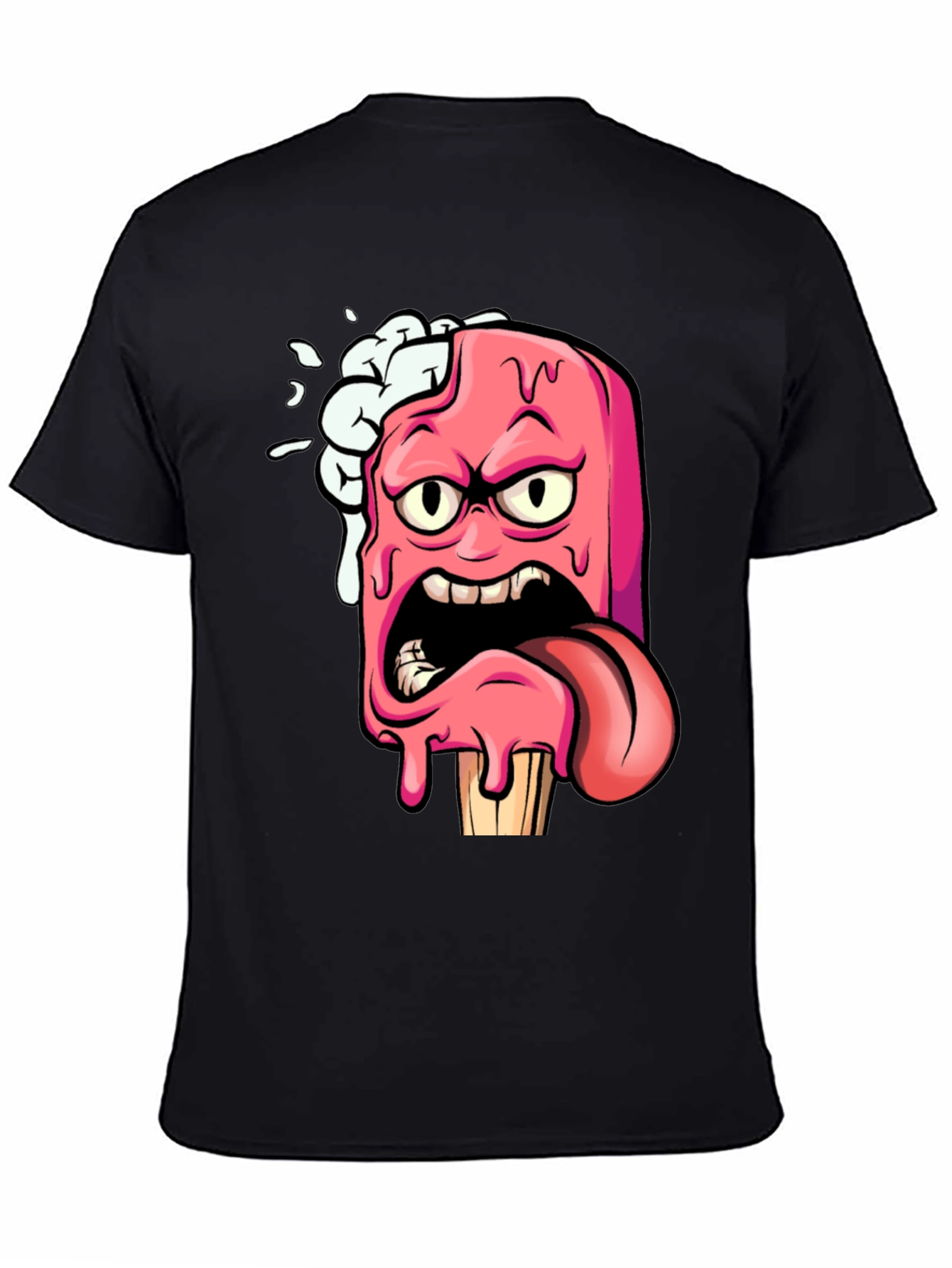 Melting Cartoon Ice Cream Graphic T-Shirt