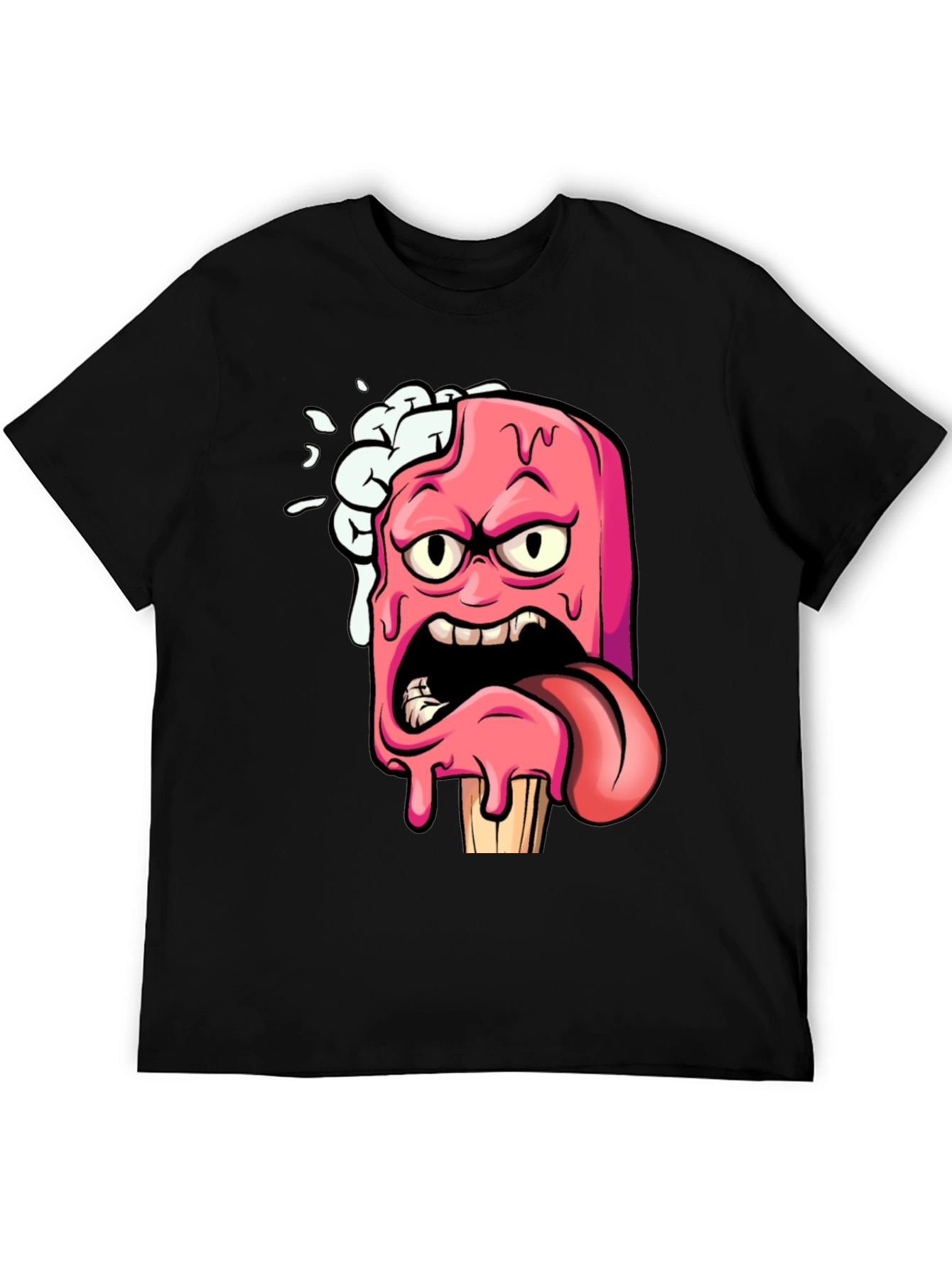 Melting Cartoon Ice Cream Graphic T-Shirt