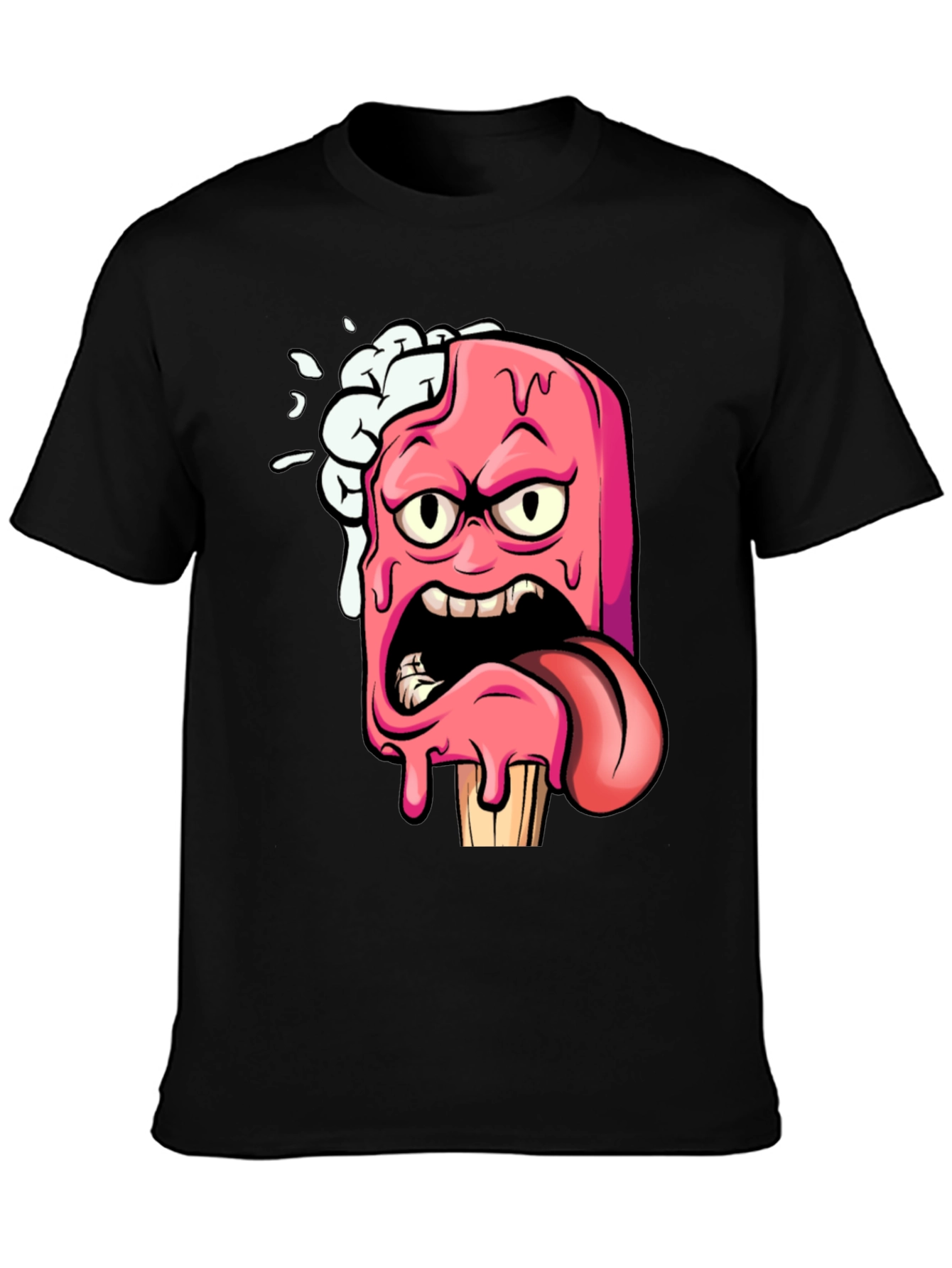 Melting Cartoon Ice Cream Graphic T-Shirt