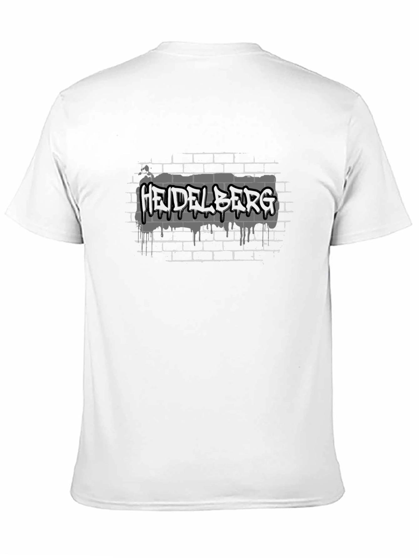 Heidelberg Graffiti Style Black T-Shirt