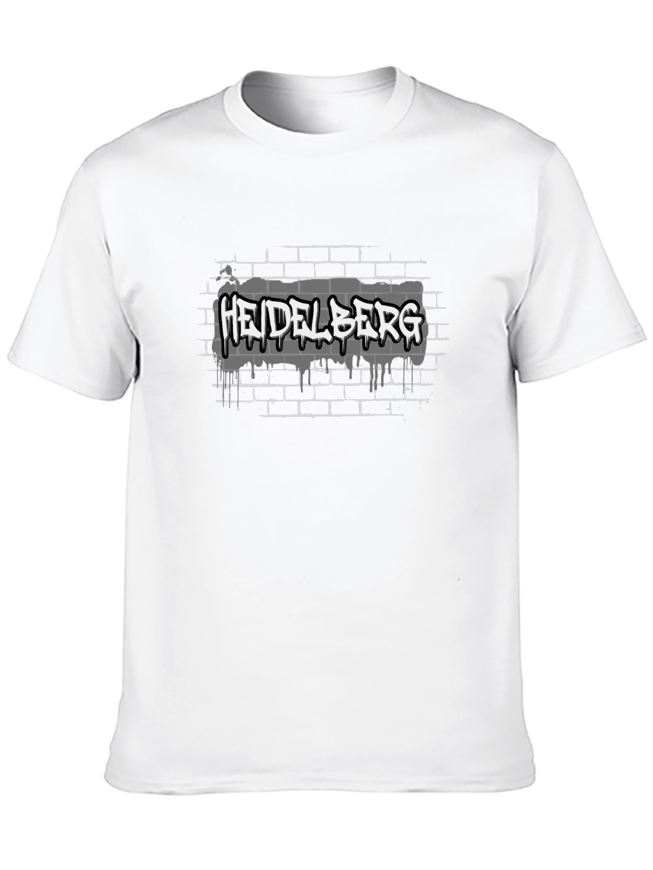 Heidelberg Graffiti Style Black T-Shirt