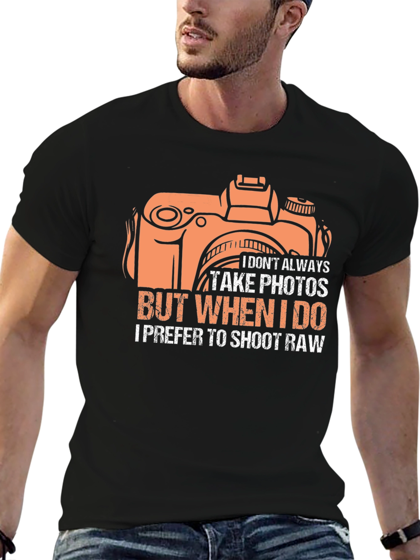 Funny Photographer T-Shirt - I Prefer to Shoot Raw