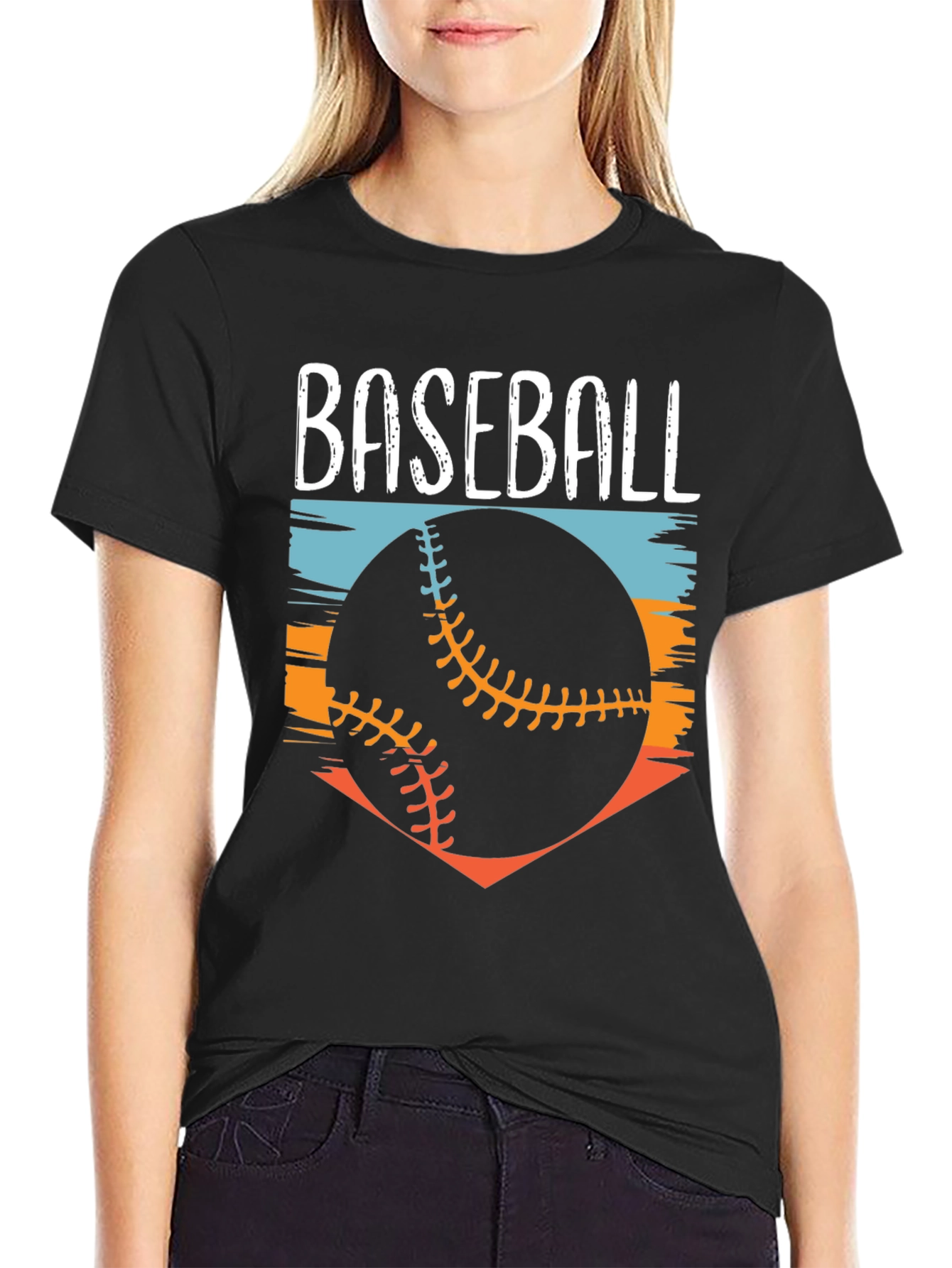 Baseball Graphic Tee - Black