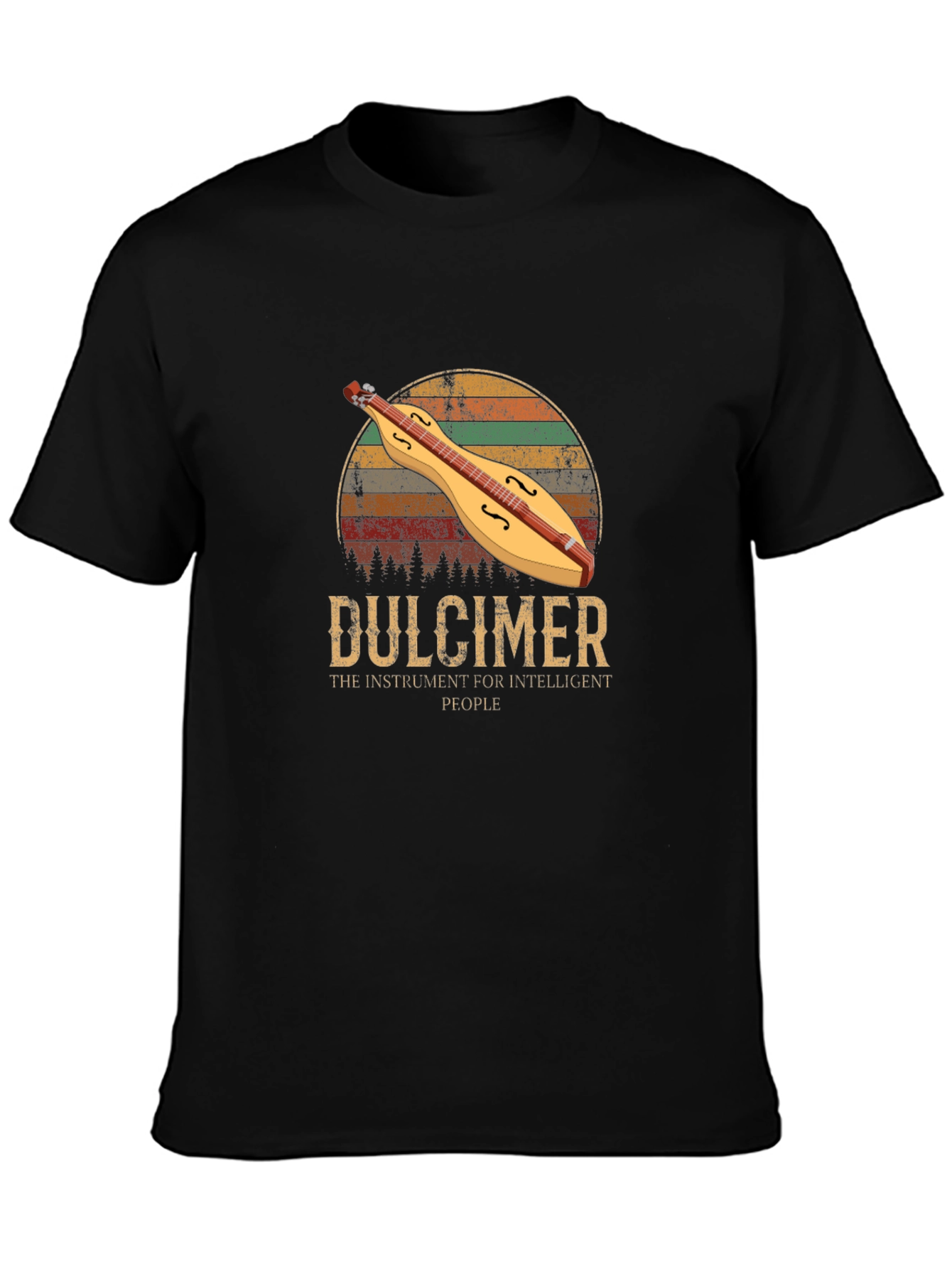 Dulcimer Instrument Intelligent People T-Shirt