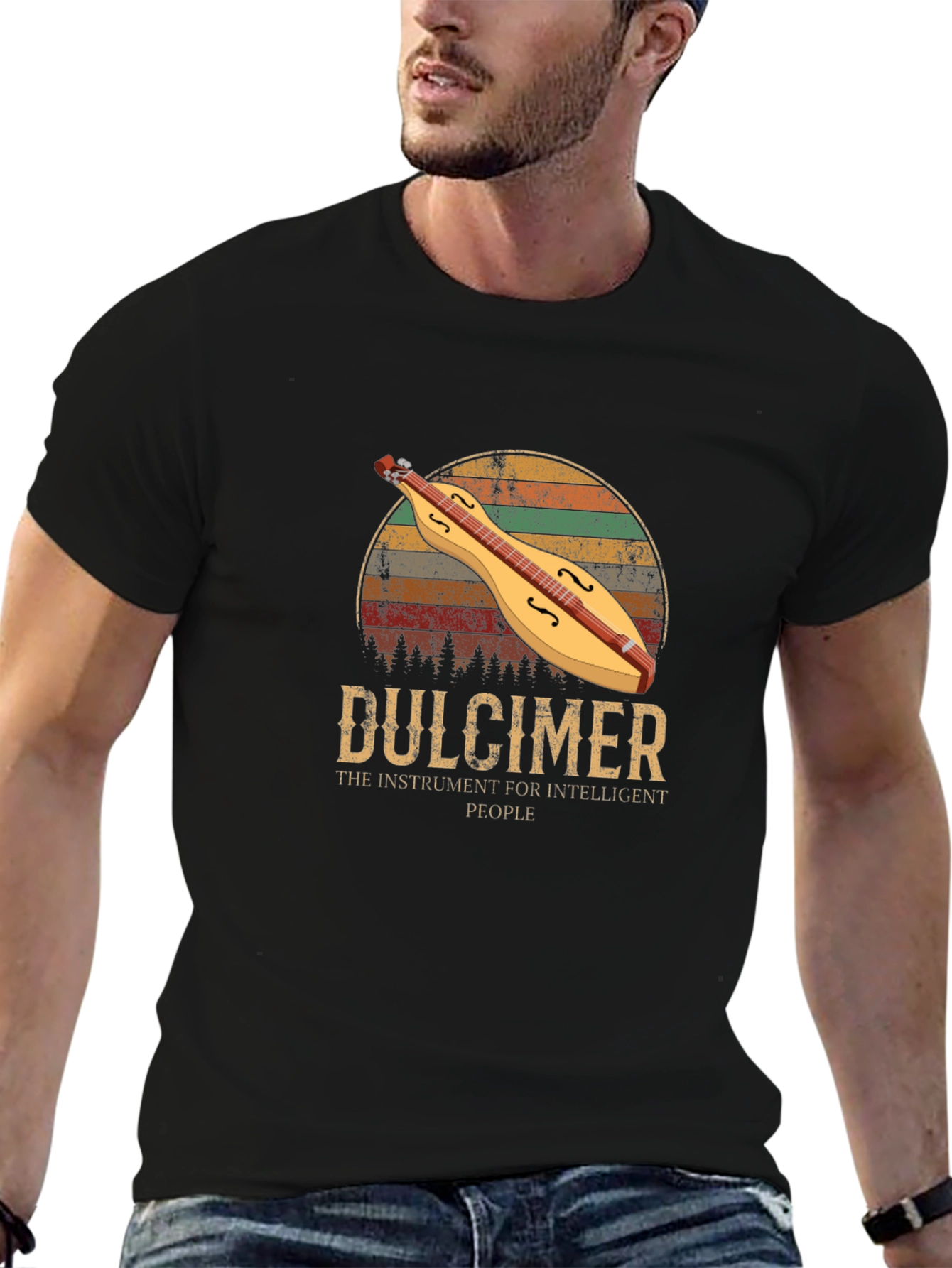 Dulcimer Instrument Intelligent People T-Shirt