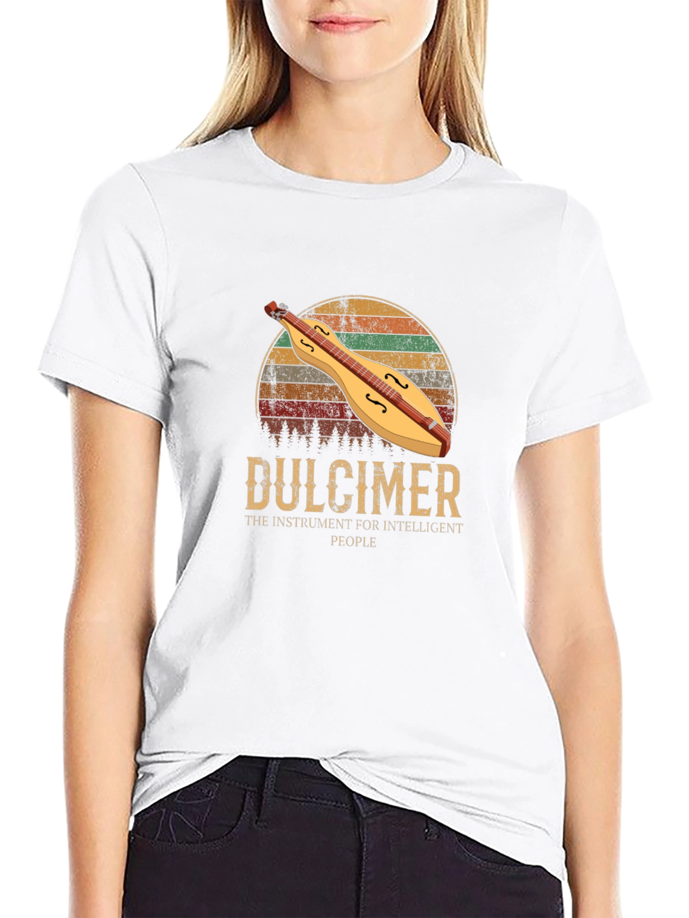 Dulcimer Instrument Intelligent People T-Shirt