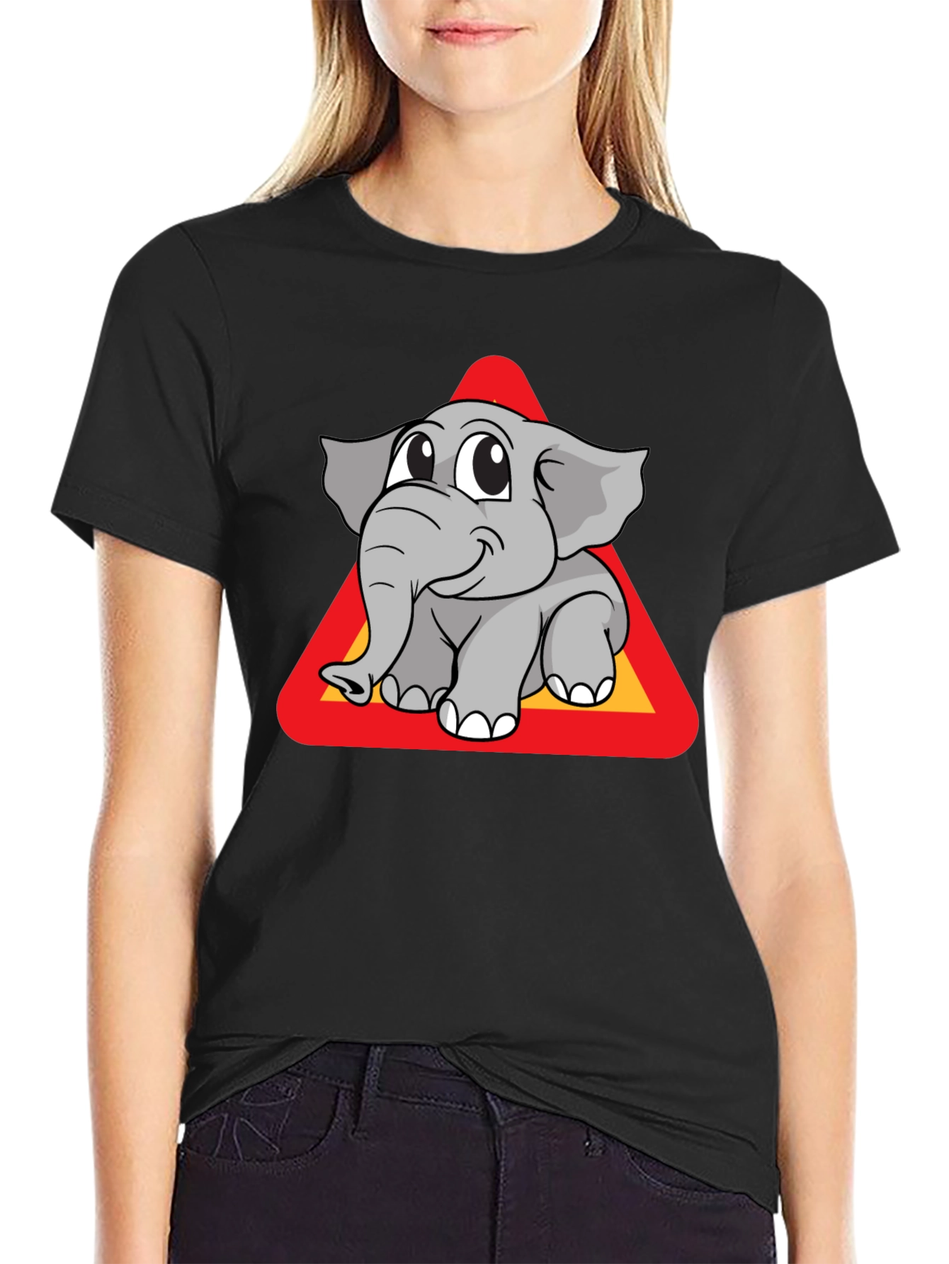 Cute Elephant Warning Sign T-Shirt