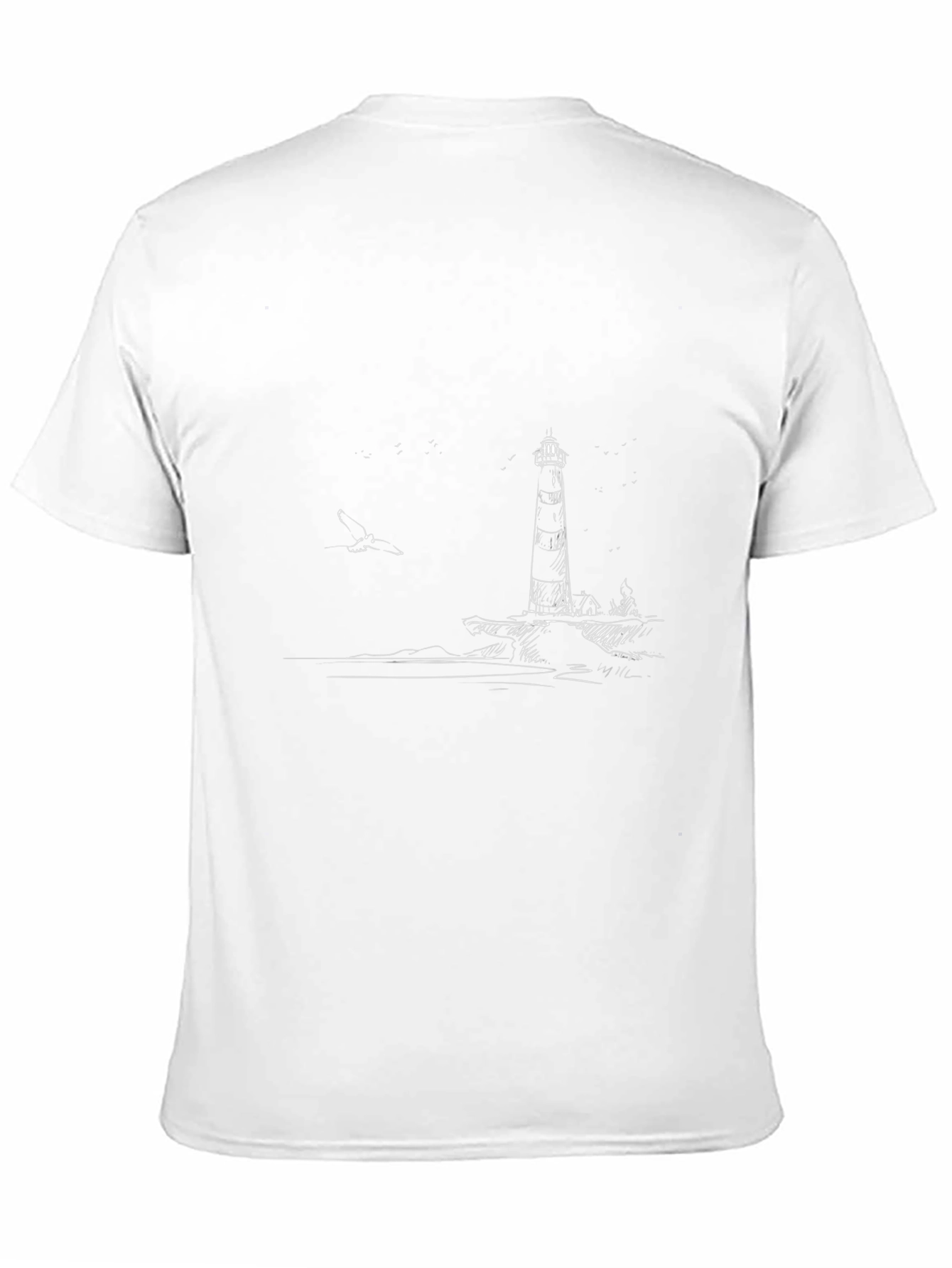 Lighthouse Sketch Graphic Tee - Black