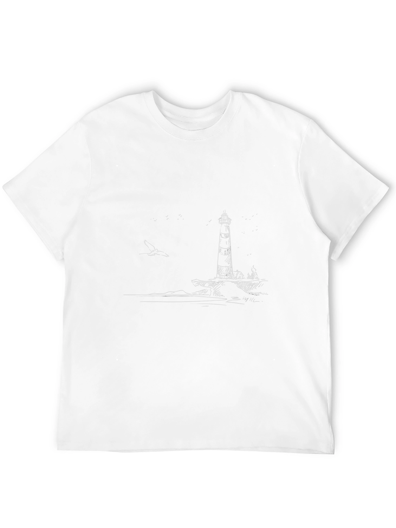 Lighthouse Sketch Graphic Tee - Black