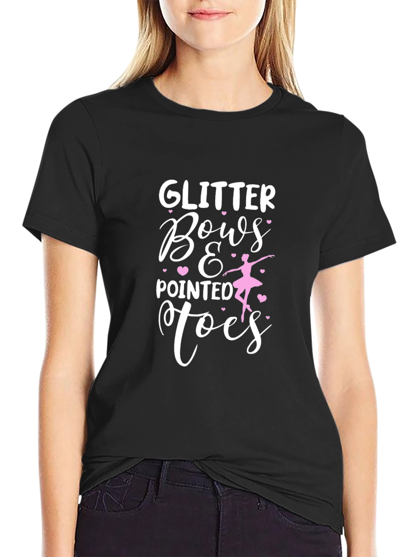 Glitter Bows & Pointed Toes Ballet T-Shirt