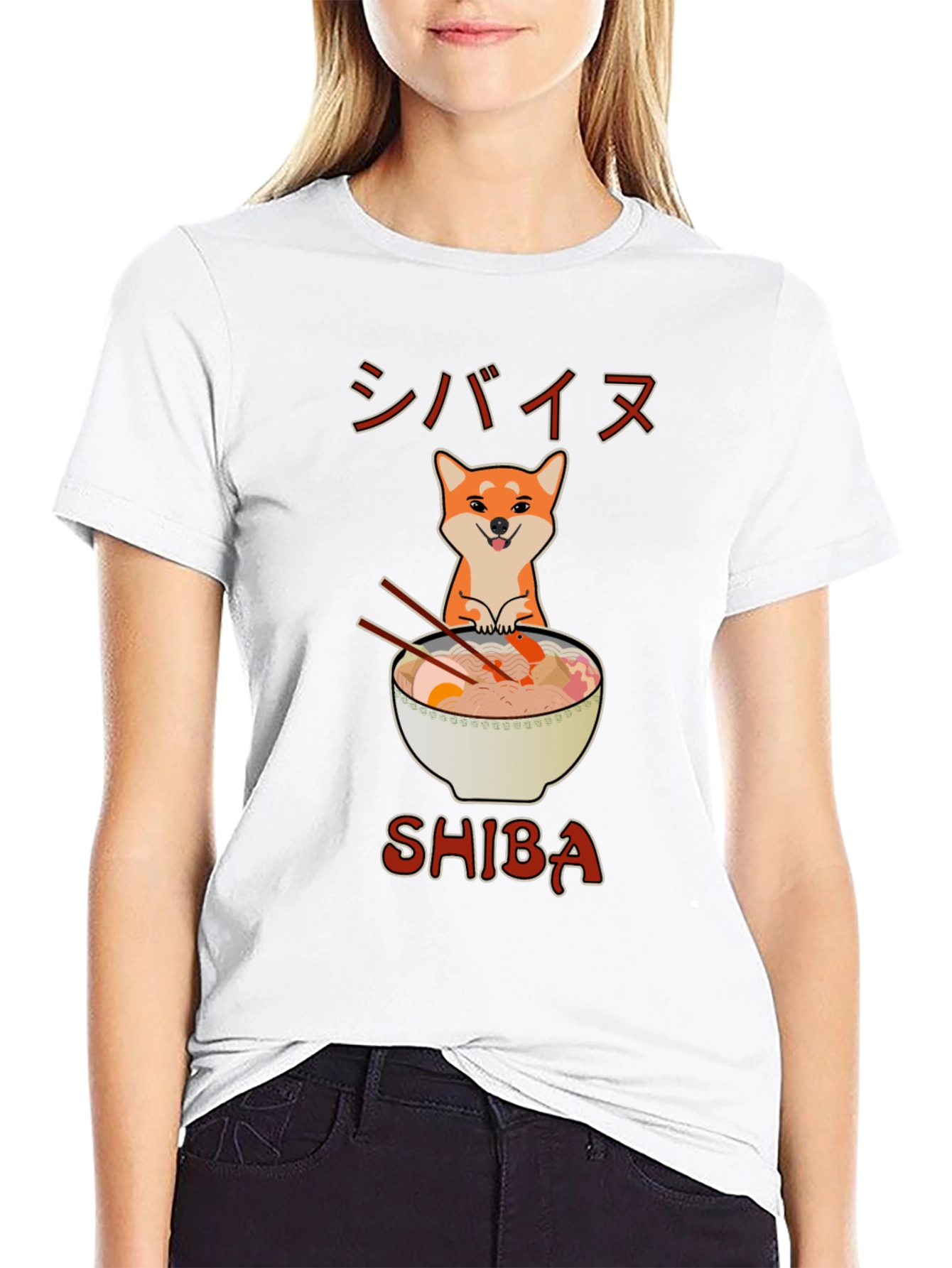 Shiba Ramen T-Shirt - Cute Anime Style