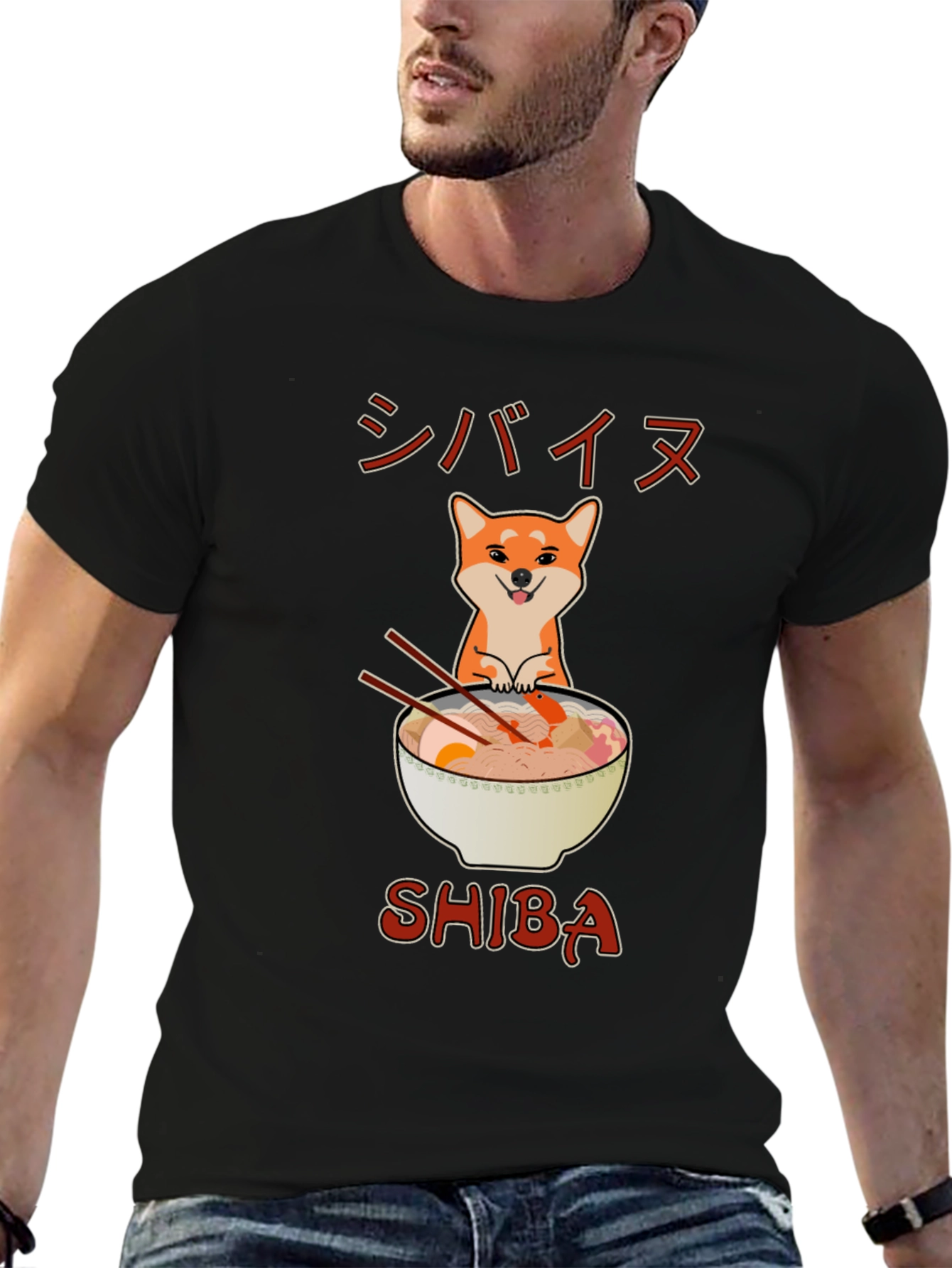 Shiba Ramen T-Shirt - Cute Anime Style