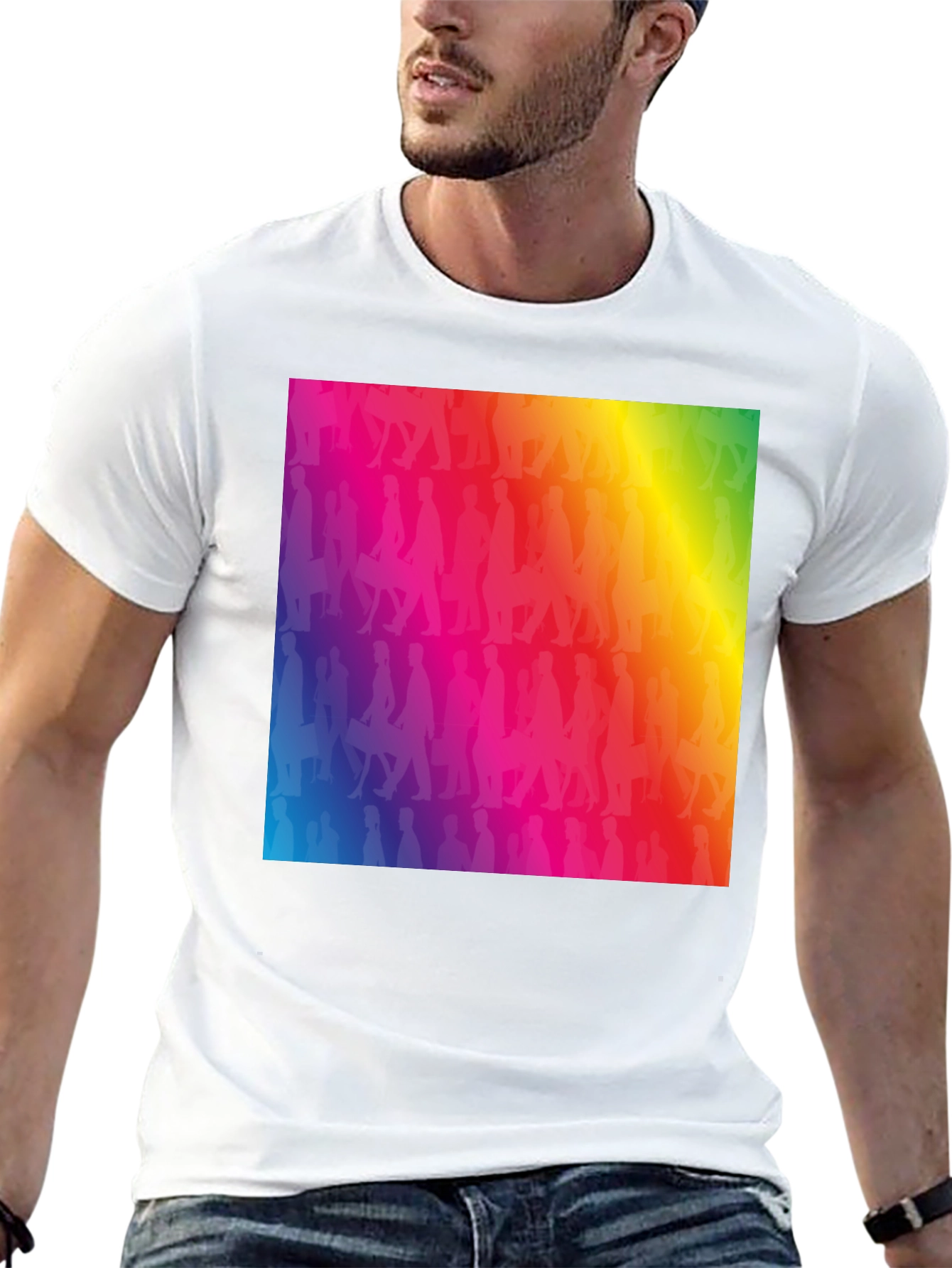 Rainbow Silhouette Graphic T-Shirt