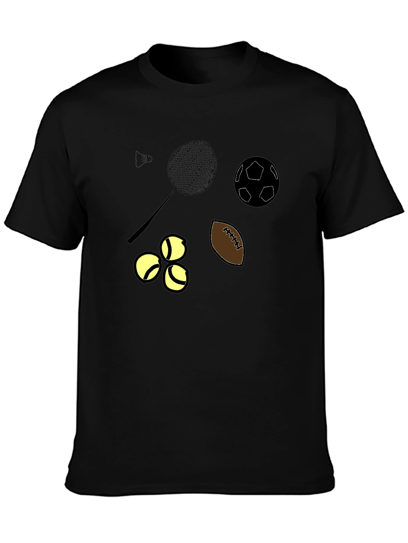 Sports Icon Black T-Shirt
