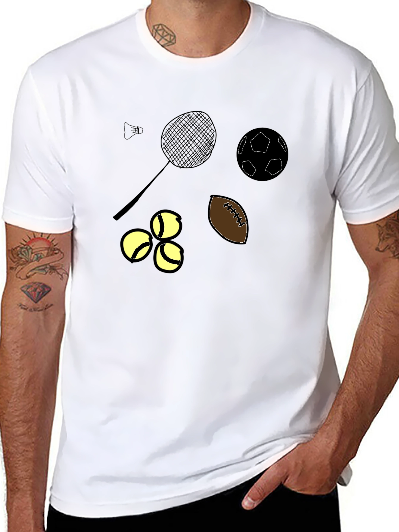 Sports Icon Black T-Shirt