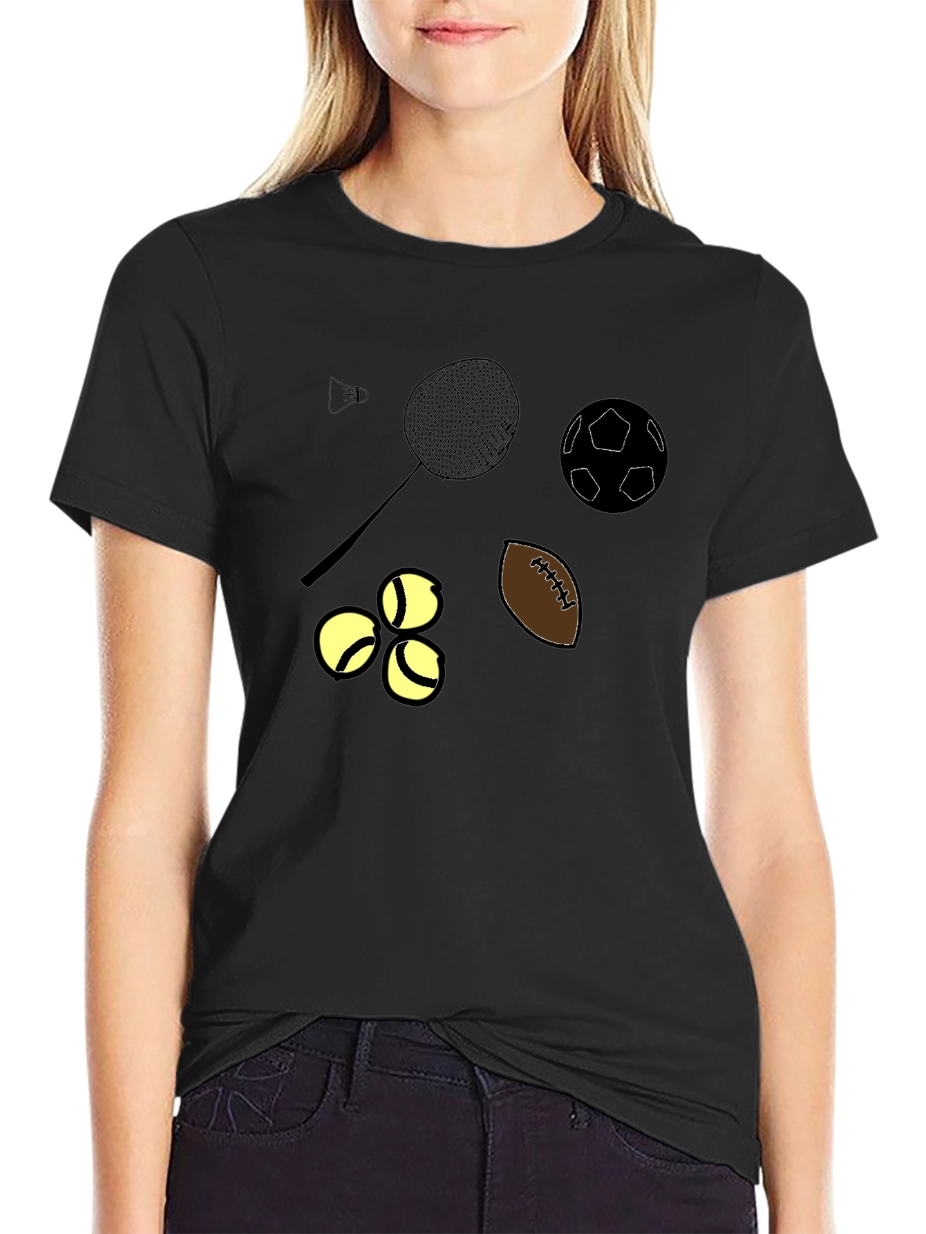 Sports Icon Black T-Shirt