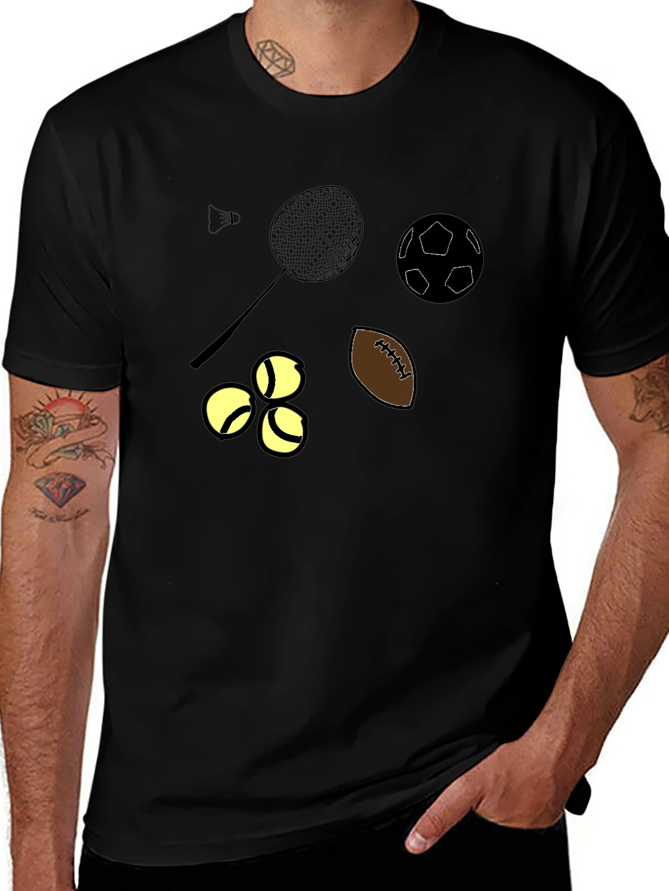 Sports Icon Black T-Shirt