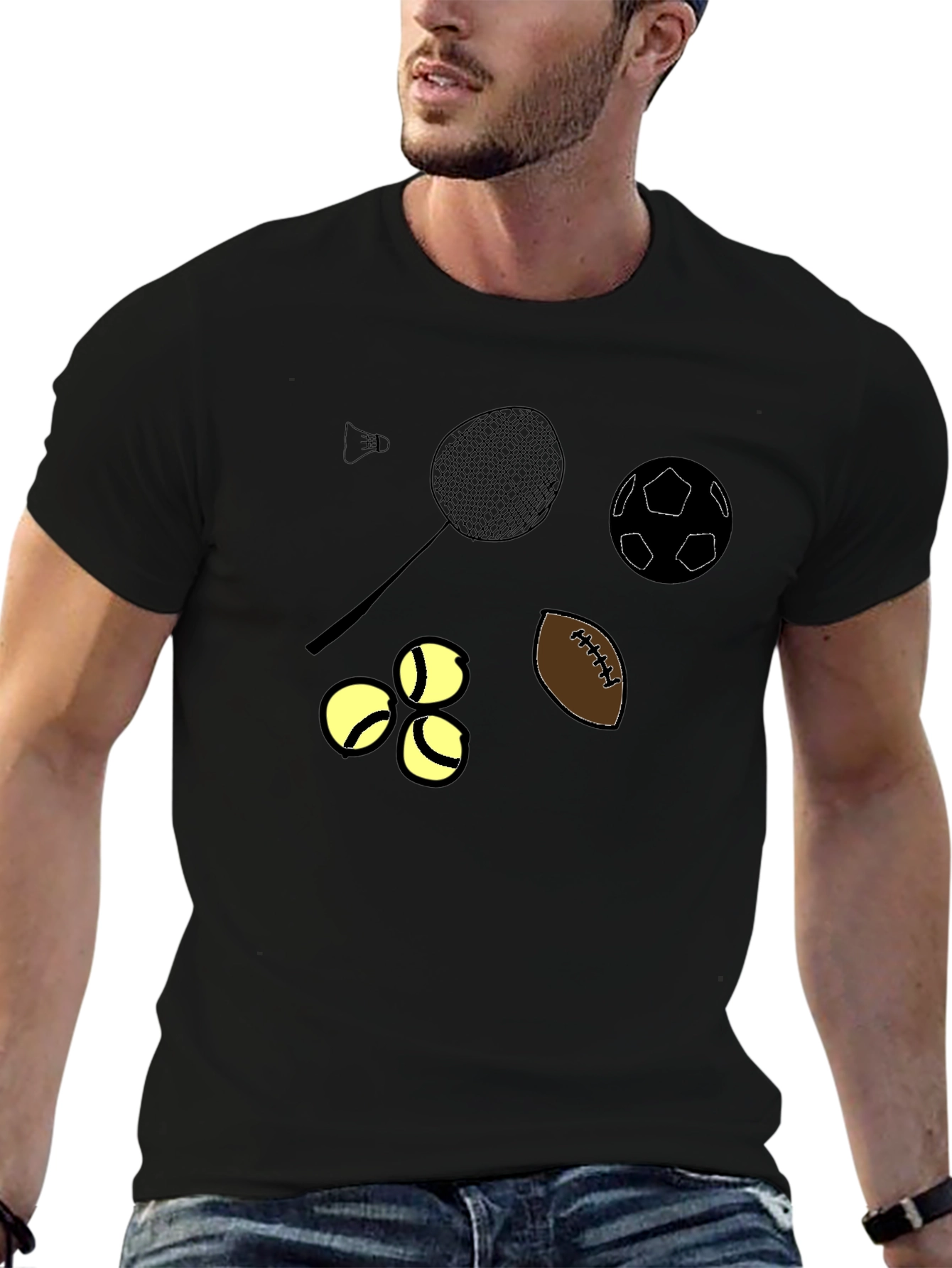 Sports Icon Black T-Shirt