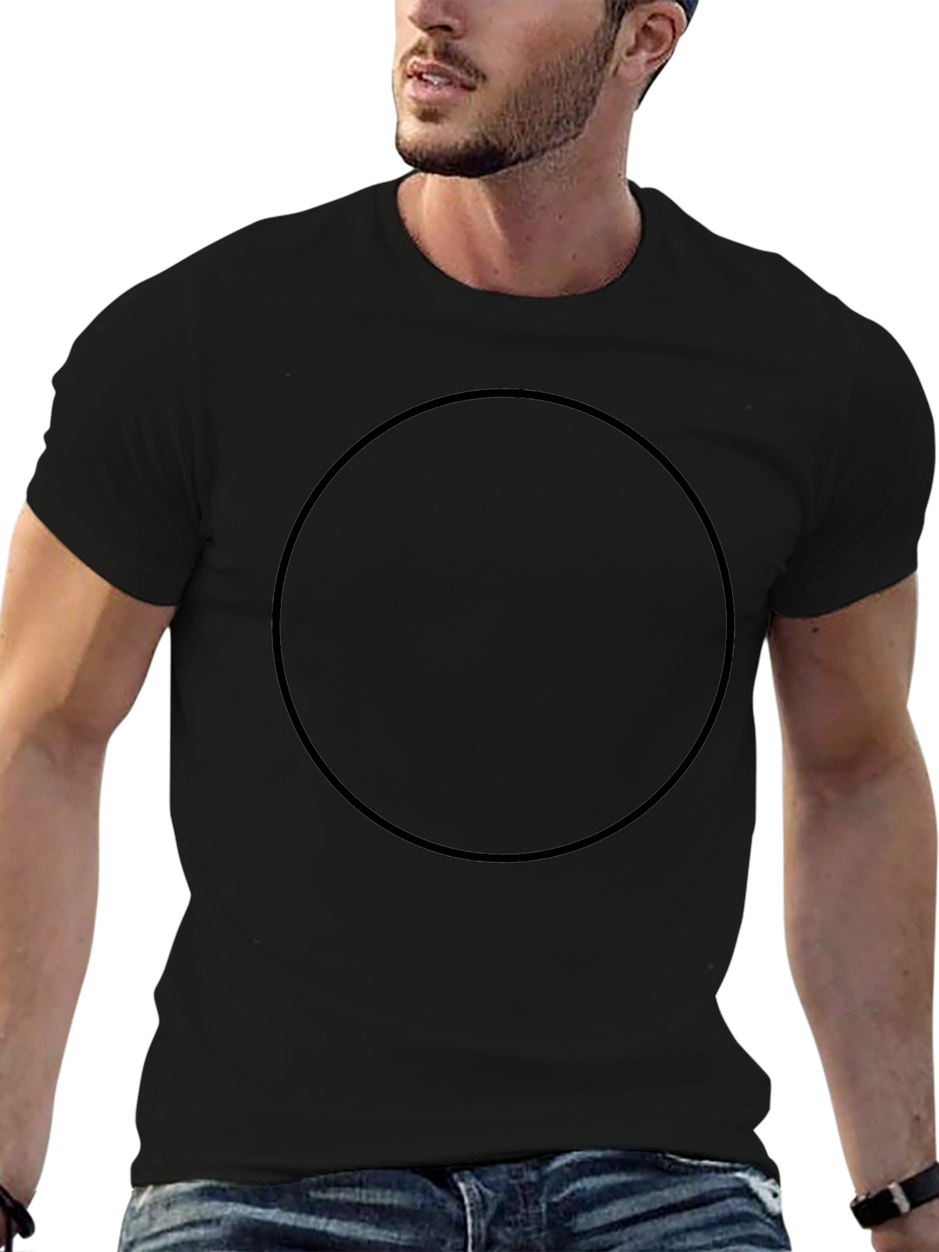 Plain Black Crew Neck T-Shirt - Essential Casual Wear