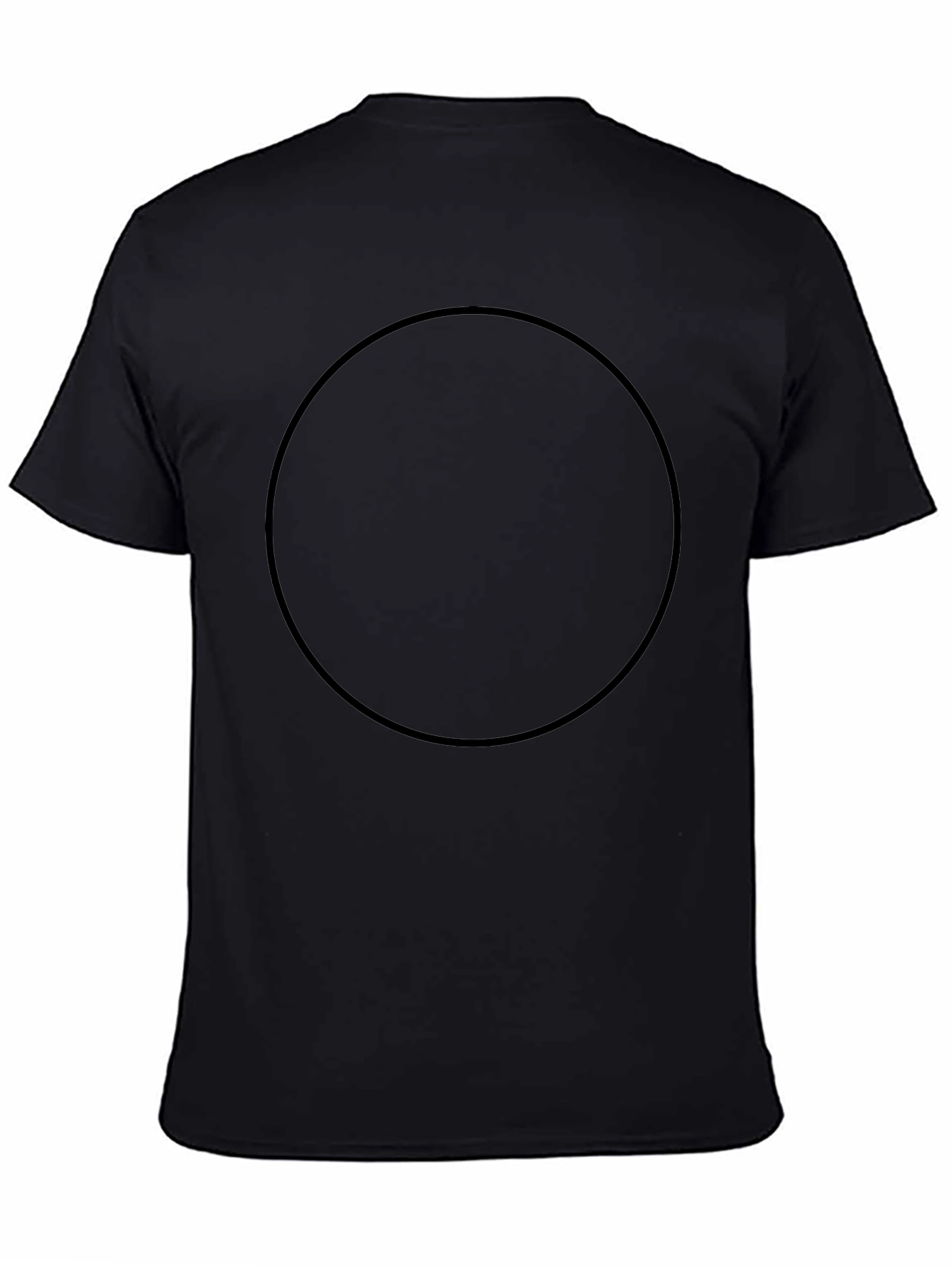Plain Black Crew Neck T-Shirt - Essential Casual Wear
