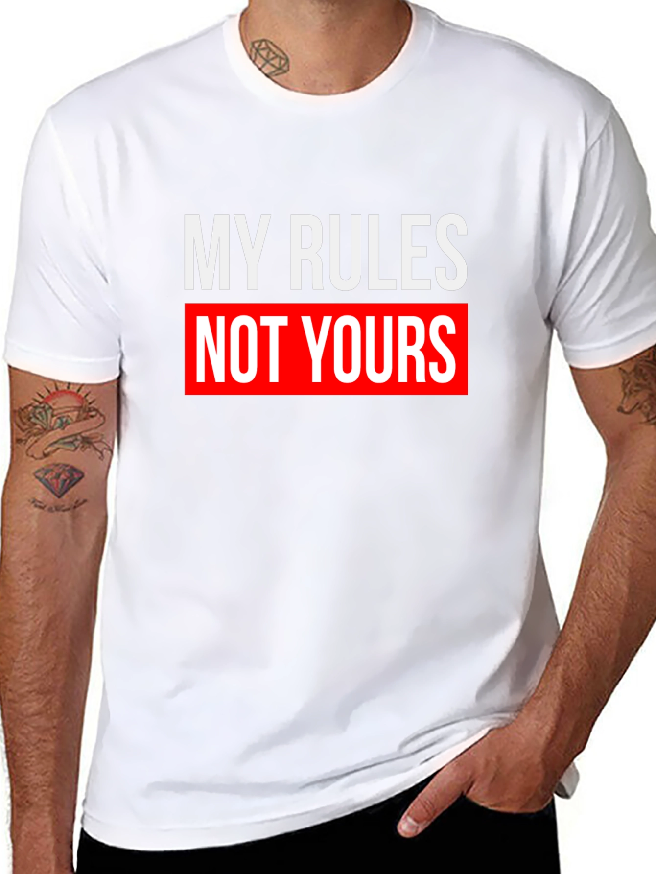 My Rules Not Yours Graphic Tee - Black