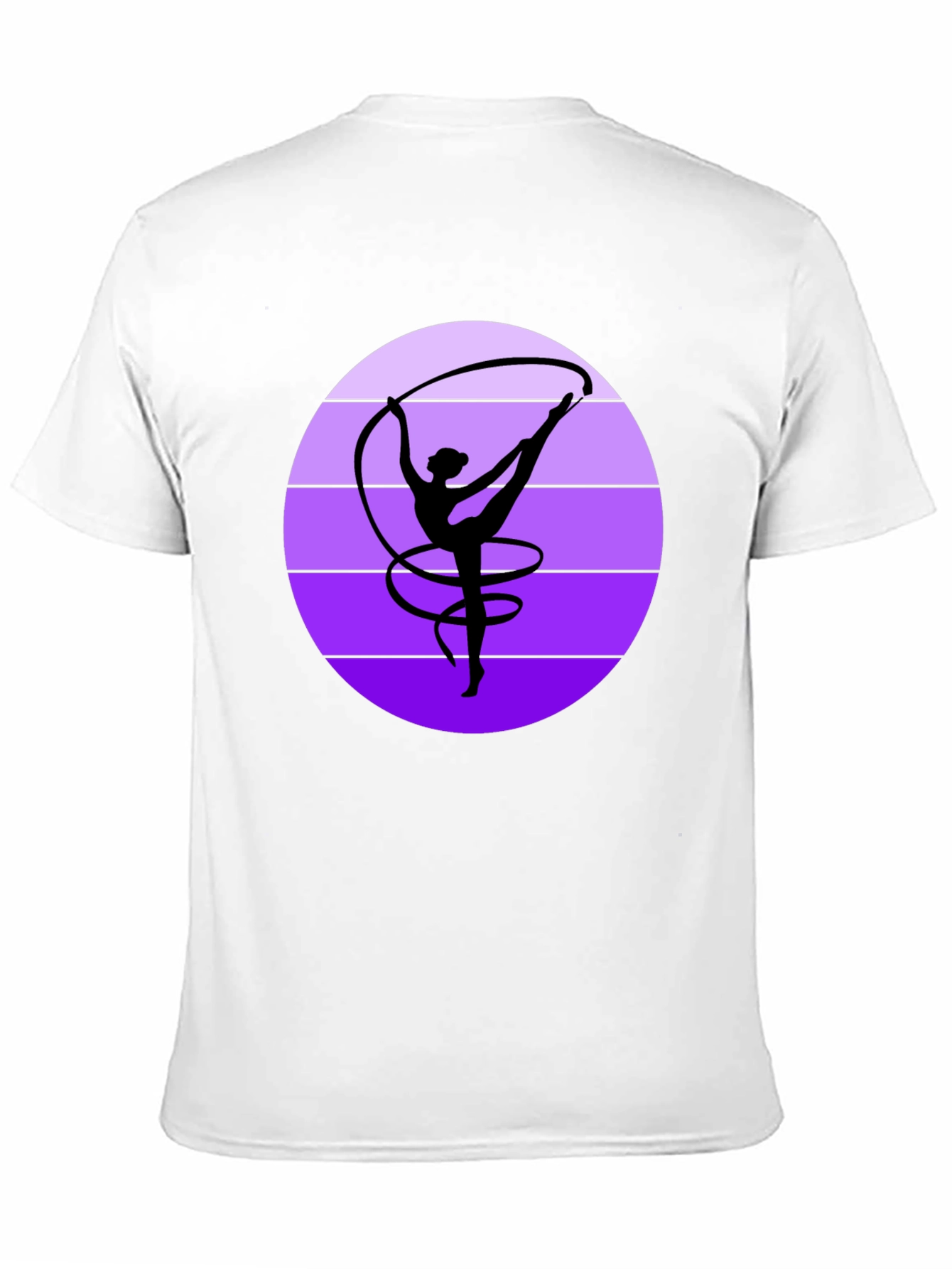 Gymnastics Ribbon Dance Graphic Tee - Stylish Black Shirt