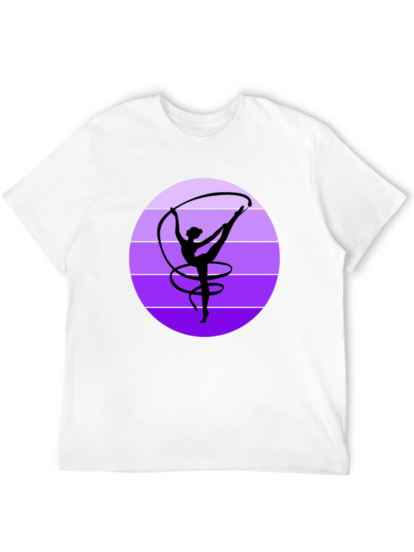 Gymnastics Ribbon Dance Graphic Tee - Stylish Black Shirt