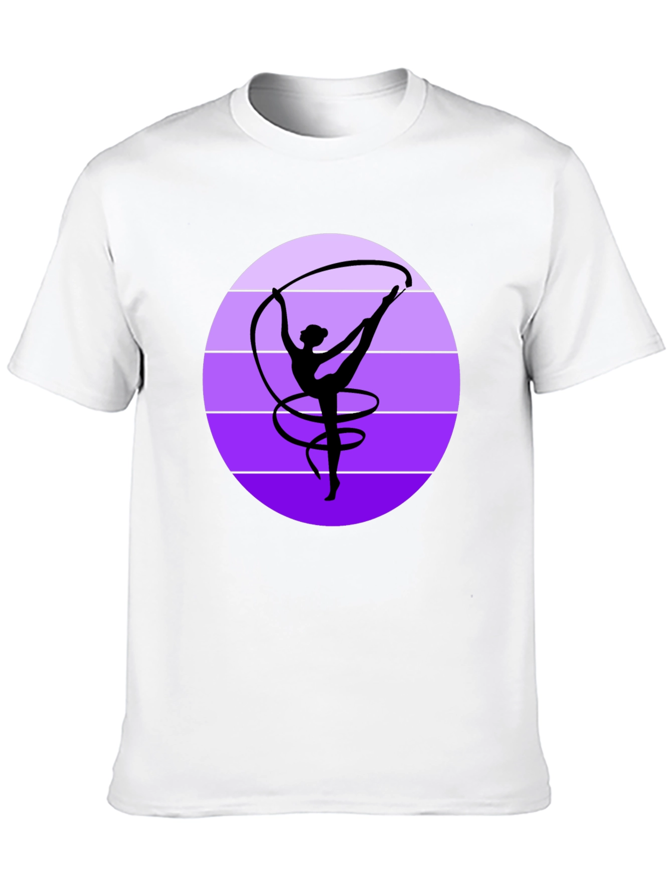 Gymnastics Ribbon Dance Graphic Tee - Stylish Black Shirt