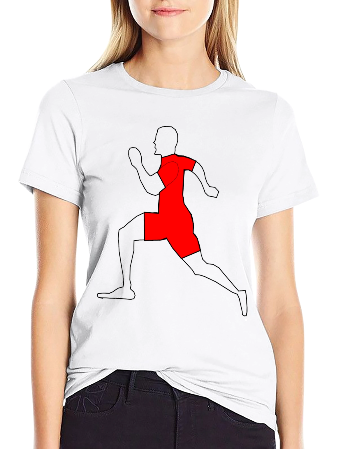 Runner Graphic T-Shirt - Black Cotton Tee