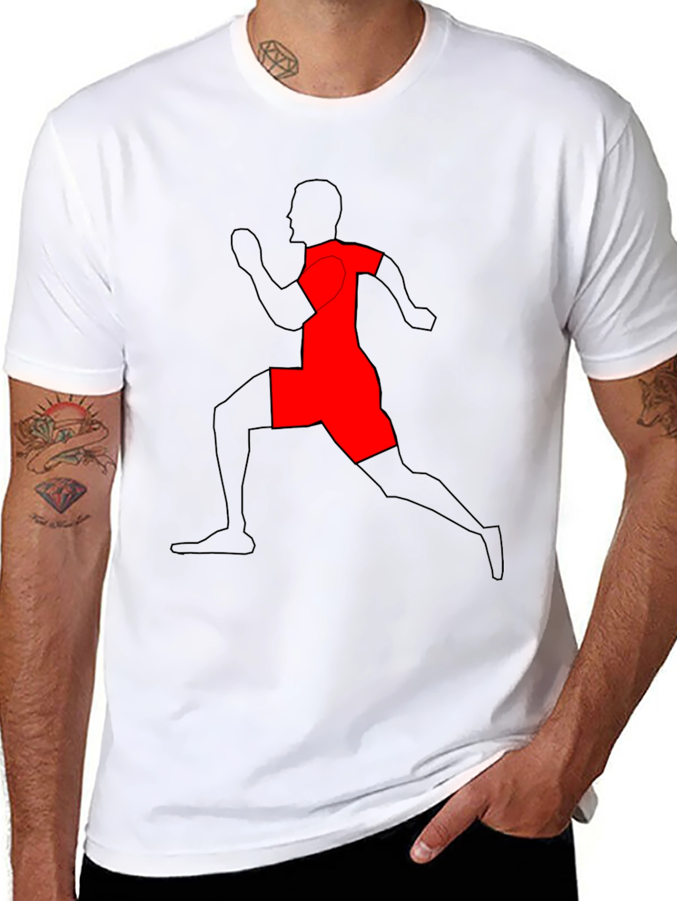 Runner Graphic T-Shirt - Black Cotton Tee