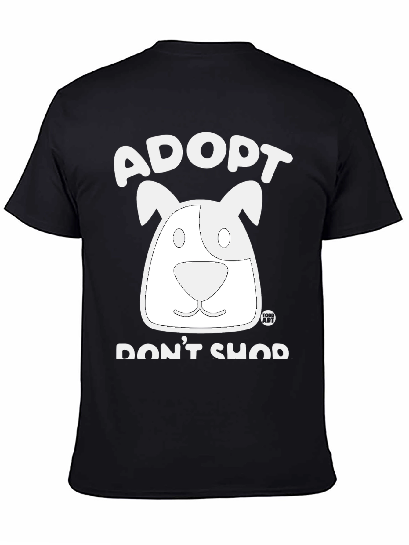 Adopt Dont Shop Black Graphic Tee