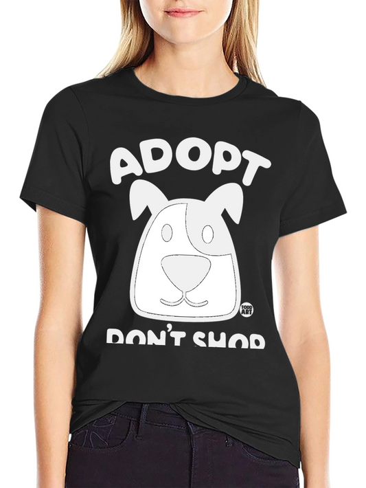 Adopt Dont Shop Black Graphic Tee