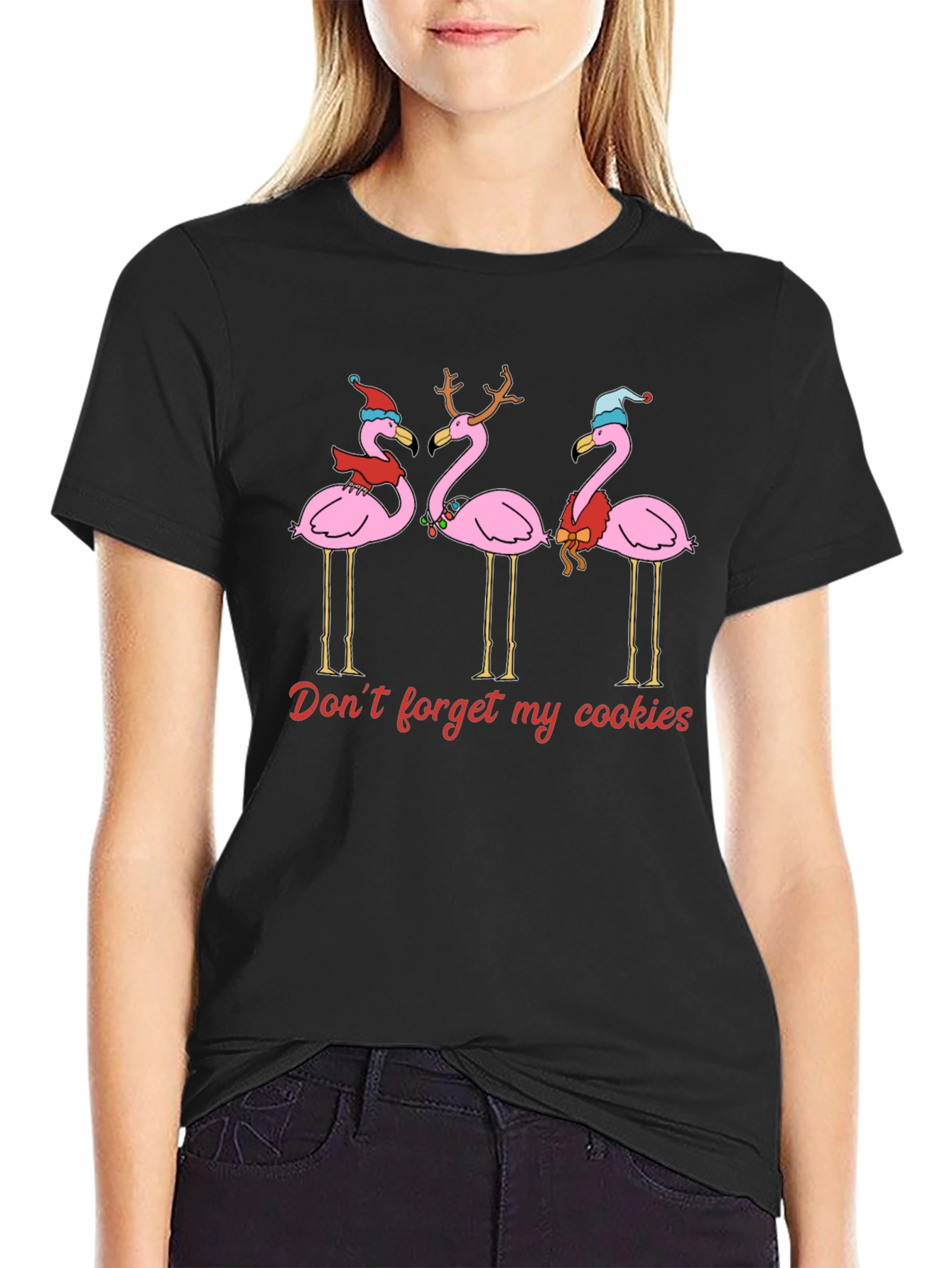 Festive Flamingo Christmas T-Shirt