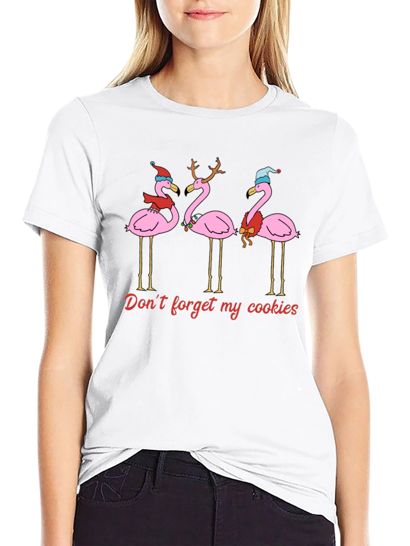 Festive Flamingo Christmas T-Shirt