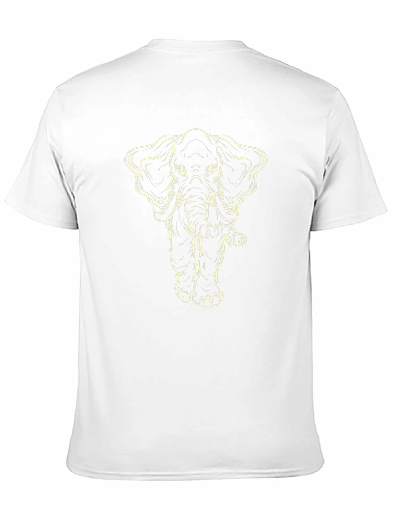 Elephant Graphic Tee - Quirky Mens Black T-Shirt