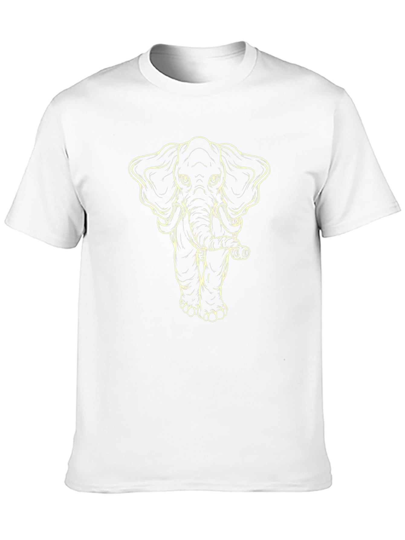 Elephant Graphic Tee - Quirky Mens Black T-Shirt