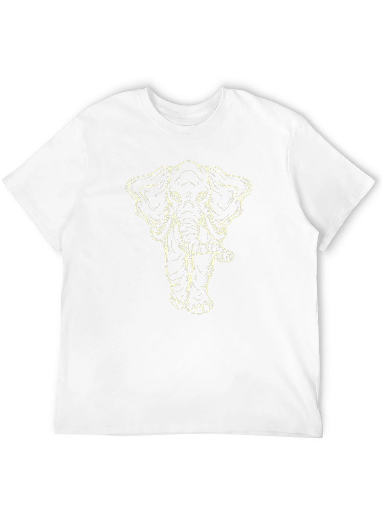 Elephant Graphic Tee - Quirky Mens Black T-Shirt