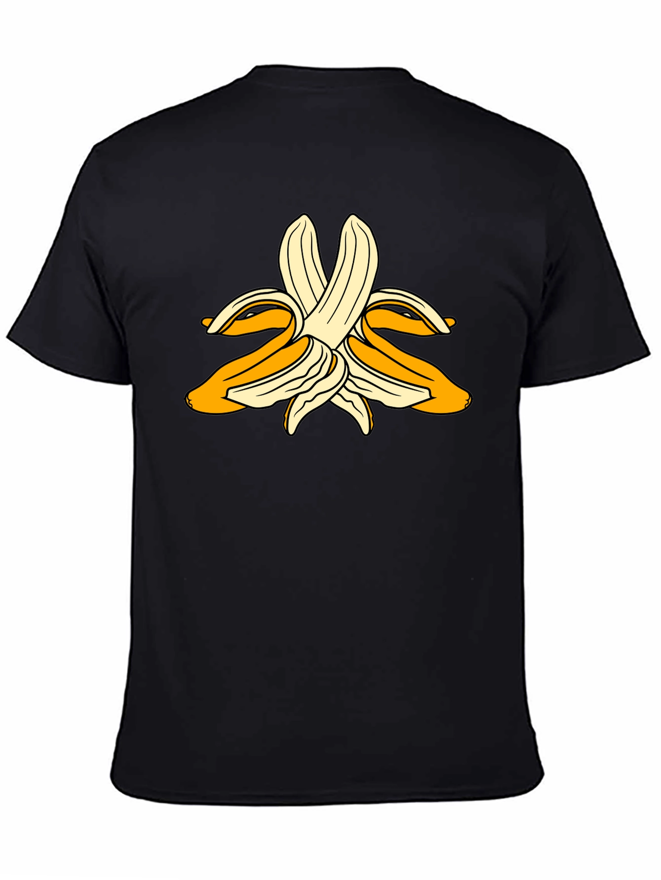 Banana Peel Graphic Black T-Shirt