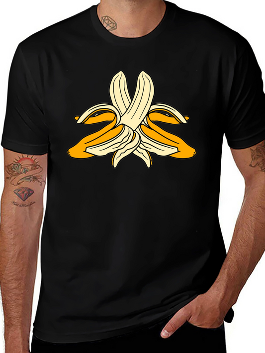 Banana Peel Graphic Black T-Shirt