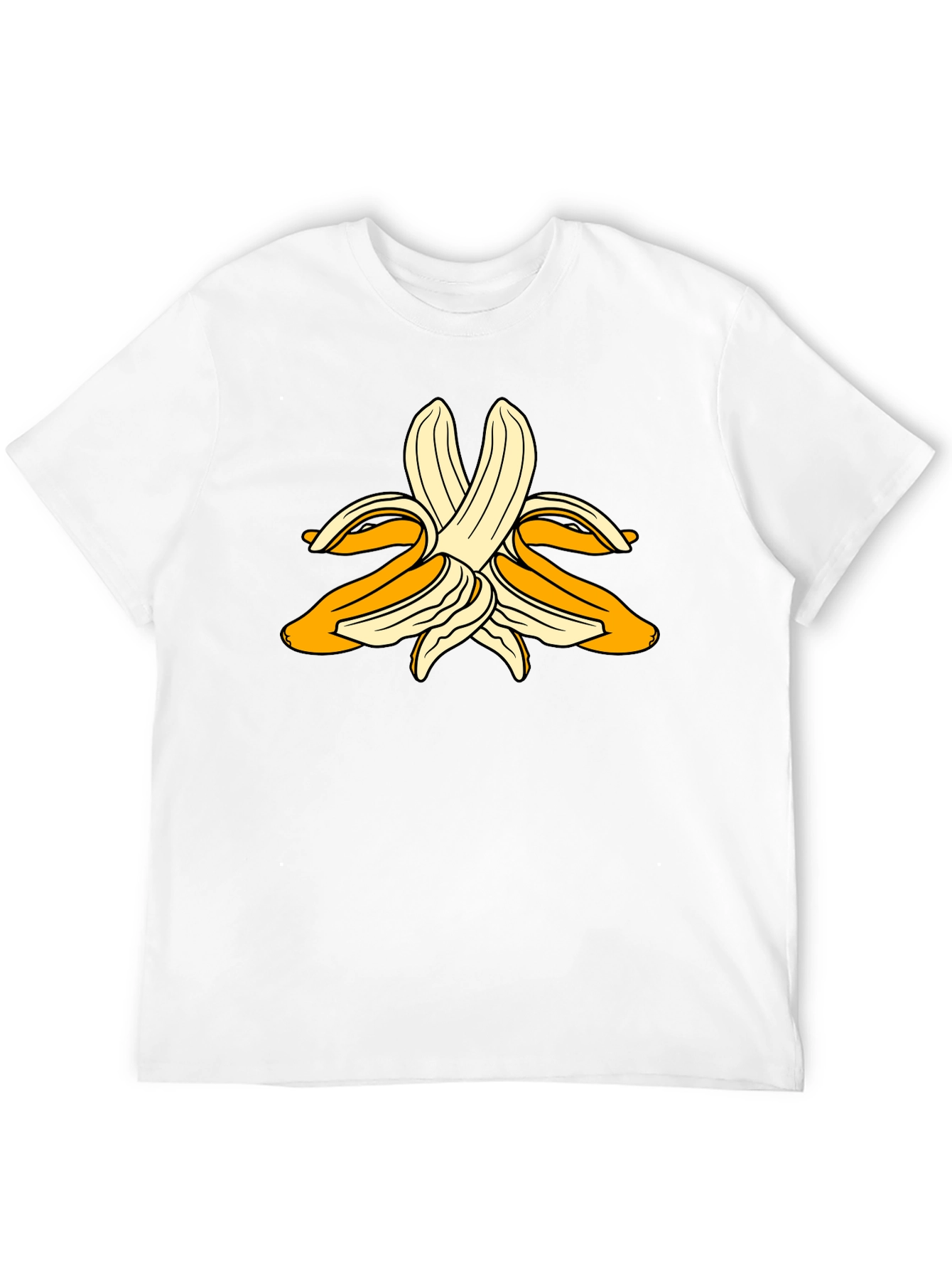 Banana Peel Graphic Black T-Shirt